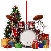 FLYAB Drums Christmas Ornaments - Musical Instruments for Christmas Tree, Xmas Hanging Ornament for Music Lovers Women Friend Family