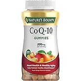 Nature’s Bounty CoQ10 Gummies, Supports Heart Health, CoQ10 200mg, Peach Mango Flavor, 100 Coun