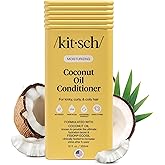 Kitsch Moisturizing Coconut Oil Liquid Conditioner for Women & Men – Coconut Oil Hair Conditioner for Kinky, Curly & Coily Hair – Deep Moisture, Shine & Manageability, Color-Safe Hair Care – 12 oz