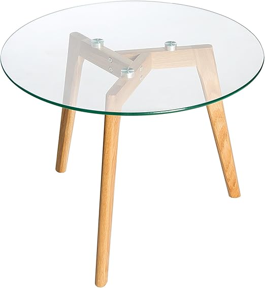 Invicta Interior Echt Eiche Couchtisch Scandinavian Oak Edelstahl Glas Beistelltisch Tisch Holztisch Glasplatte Amazon De Kuche Haushalt