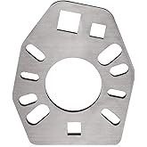 Mission Automotive Pinion Flange Holding Tool - Stainless Steel, Silver Powder Coated, 2x 1/2 In Square Sockets