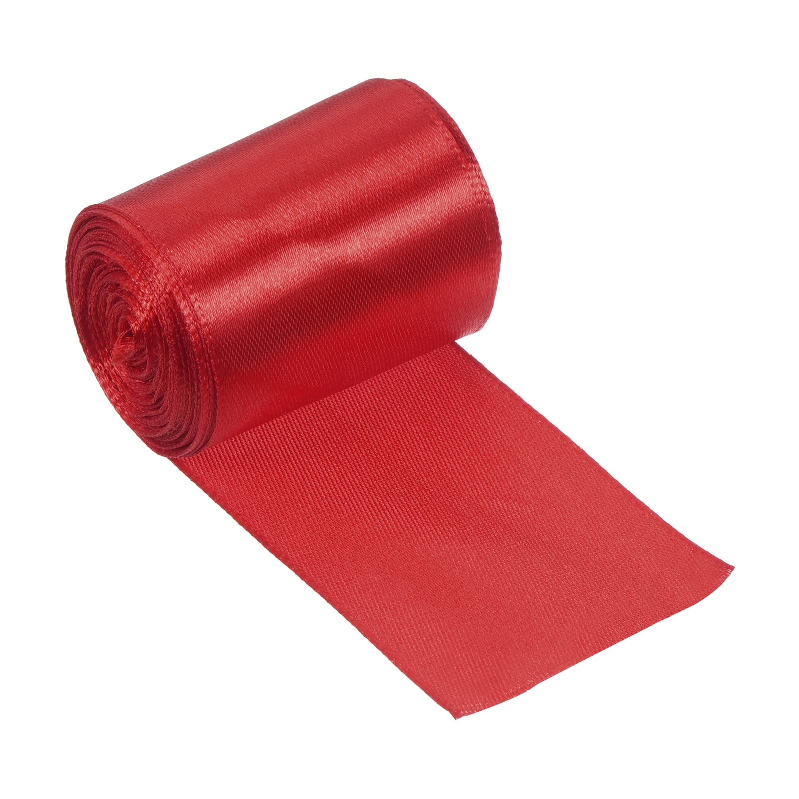 PATIKIL Finish Line Satin Ribbon 5cm 8m/26ft, Polyester Fabric Tape for Outdoor Athletics Sprint Running Race Sport, Red