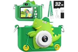 HOMETALL Kids Camera for 3-12 Year Old Boys Girls, 1080P HD Kids Digital Video Camera with 32GB SD Card, Multi-Functional Cute Portable Kids Toys