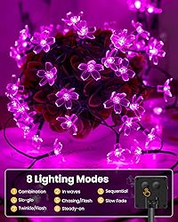 Brightown 60 LED Solar String Lights Flower Outdoor