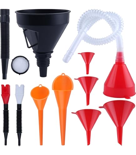 Large Funnel 3PCS Multifunctional Long Stem Plastic Funnel Car