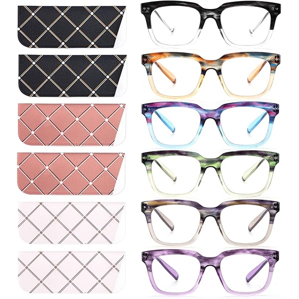 Amazon.com: ZXYOO 6 Pack Oversize Square Design Reading