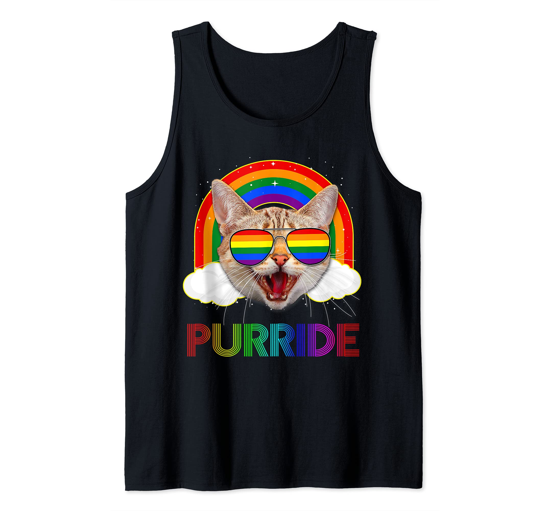 Cat Purride LGBT Rainbow Gay Lesbian Funny LGBT Pride Tank Top