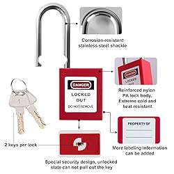 Anskyloe Lockout Tagout Locks-2 Red Safety Padlock
