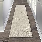 LUXE WEAVERS Modern Geometric Wave Cream 2x8 Area Rug