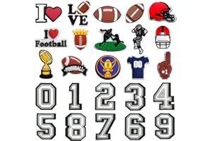 BULKITEM 25PCS Sports Shoe Decoration Charms,Basketball Soccer Baseball Golf Football Shoe Decoration Charms