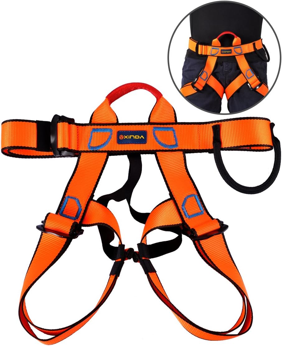 UCEC Climbing Harness Safe Seat Belt, for Fire Rescue, High Altitude Rock Climbing, Rappelling Equipment, Half Body Guard Protect, Pack of 1(Orange) : Sports & Outdoors
