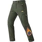 TACVASEN Winter Pants for Men Fleece Lined Waterproof Pants Insulated Hiking Pant for Ski Snowboard Outdoor Work Hunting