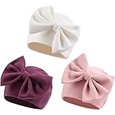 Bamery Newborn Baby Girl Hat Cotton Baby Bow Beanie Preemie Hats Spring Infant Hats for Girls 0-12 Months