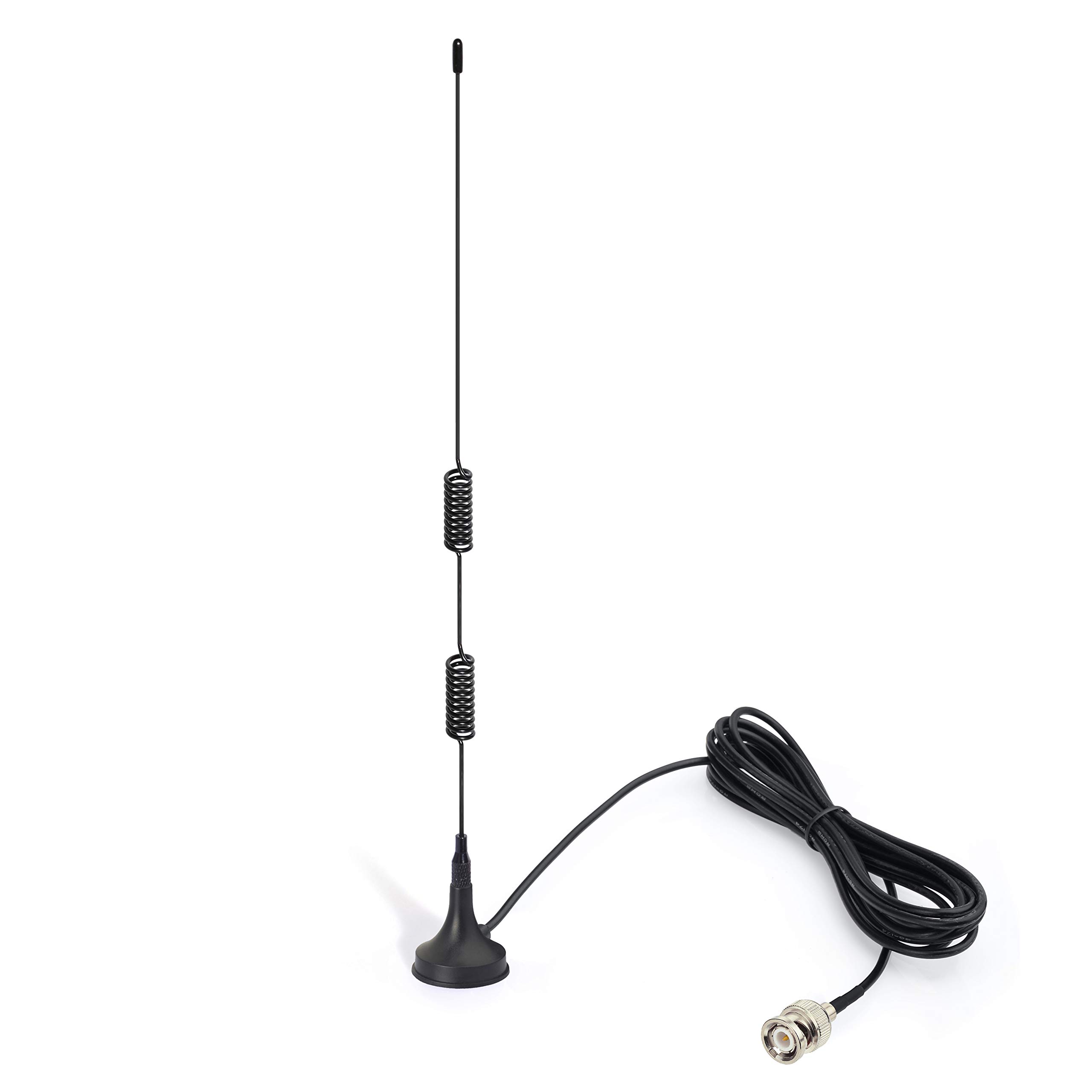 Bingfu VHF UHF Police Scanner Radio Ham Radio Home Mobile Radio Aerial Antenna Magnetic Base BNC Male Compatible with Car Truck Police Scanner