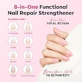 Modelones Nail Care 8in1 Ridge Filler Strengthener Rose Pink Base Coat 15ml view 2