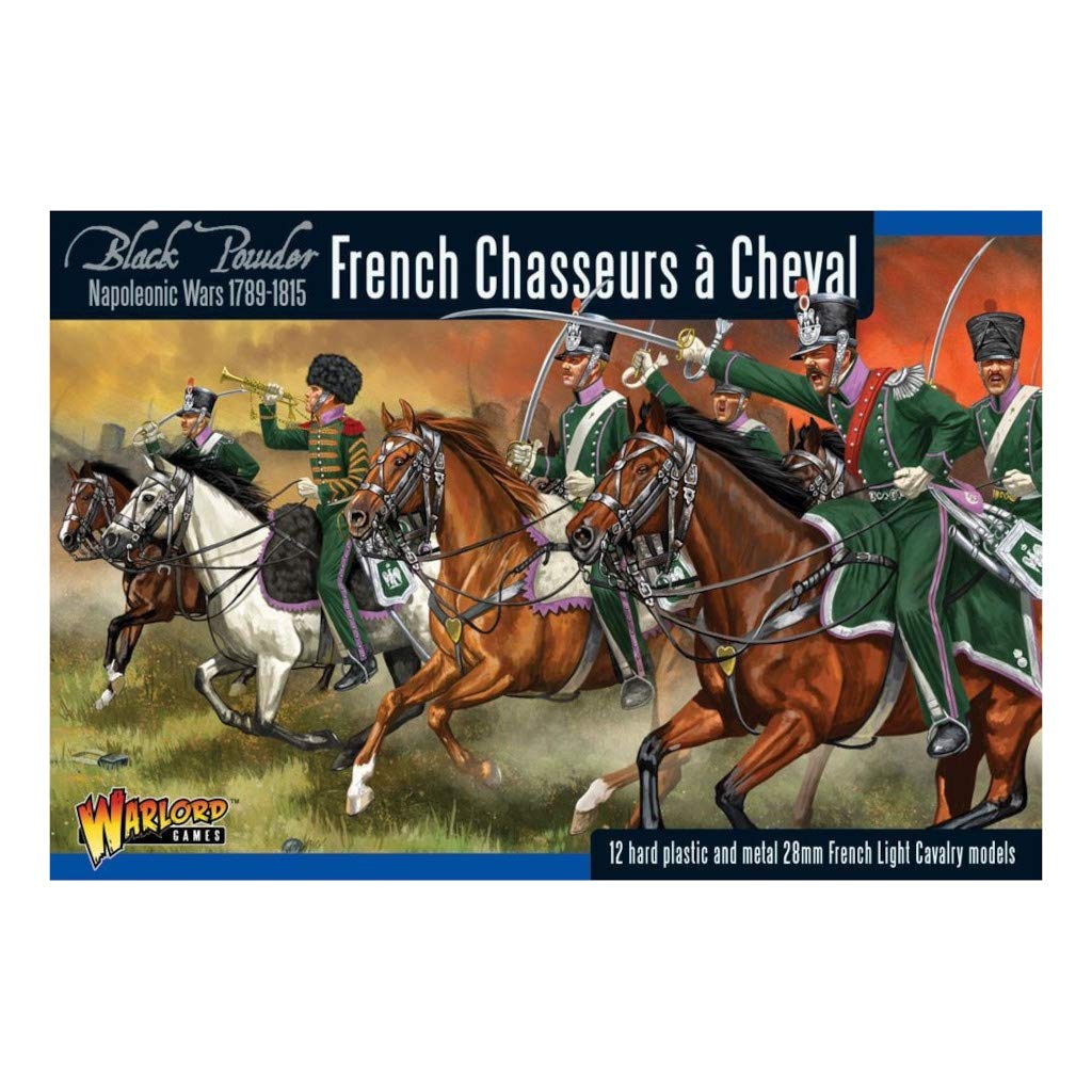 Warlord Games Chasseurs a Cheval French Cavarly - 28mm Scale Plastic Miniatures for Black Powder Highly Detailed Napoleonic Era for Table-top Wargaming