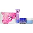 W7 Sweet Dreams Lip Care Trio - 3 Piece Gift Set - Overnight Lip Mask, Lip Balm & Lip Scrub - Blueberry
