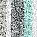 mDesign Soft Microfiber Polyester Non-Slip Rectangular Spa Mat Rugs, Plush Water Absorbent, Striped - for Bathroom Vanity, Bathtub/Shower, Machine Washable - 34