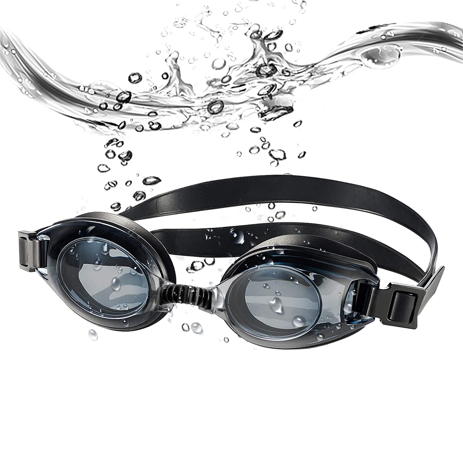 æ— å“ç‰Œ Swimming Goggles, No Leaking Anti Fog UV Protection Swim Goggles, Quick Adjustable Soft Silicone Swim Glasses with Zipper Bags for Men, Women, Junior, Kids