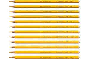 Stabilo All Coloured Pencils for Almost All Surfaces Collapsible Box of 12 Yellow