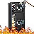 Karbeen 6.0 Cu ft Large Safe Box Fireproof Waterproof, Money Safe With Mute Function and LED Light, Digital Keypad Home Safes with Deposit Slot & Dual Alarm System,Security Box for Money Valuables