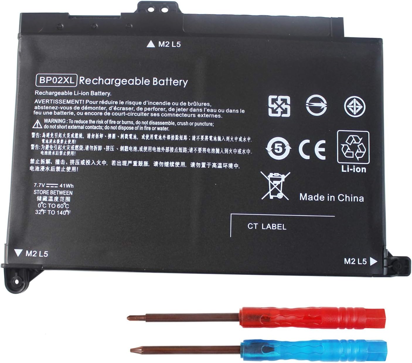 BP02XL 849909-850 Laptop Battery Compatible with HP Pavilion PC 15 Series 15-AU000 15-AU010WM 15-AU018WM 15-AW000 15-AU123CL 15-AW053NR Series HSTNN-UB7B HSTNN-LB7H 849569-421 849569-542 849909-855