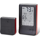 Hornady Wireless Hygrometer, 95907 - Includes a Remote Base &amp; Digital Touchscreen Display to Monitor Temperature &amp; Humidity - Ideal Room Hygrometer for Gun Safes &amp; Cabinets, Closets, Workbench &amp; More