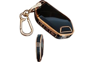 AIOEUOIA TPU for Kia Key Cover with Keychain Keyless Entry Remote Control Key Fit for Kia Telluride 2023/2024 Smart Key Fob Shell (Black)