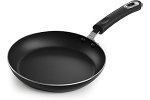 KICHLY 9.5 Inch Nonstick Frying Pan - Induction Bottom Chef's Pan - Aluminum Alloy and Scratch Resistant Body - Riveted Handl