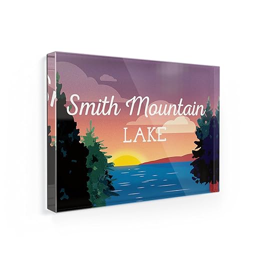 Imán para nevera lago Retro Diseño Smith lago de montaña ...