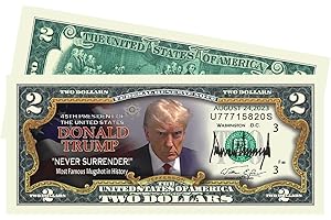 WRFLC 2 Dollar Bill Colorized Mugshot Uncirculated Commemorative Coin Individual Collectible Coins