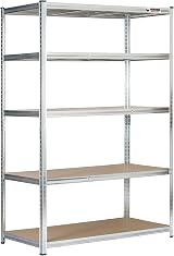 Rhino Racking Heavy-Duty 5-Tier Galvanised Garage Shelving 180x120x60cm