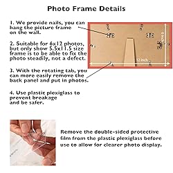 JCJMY 6x12 Picture Frame Red for Wall Hanging or