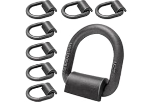 lifgarfe 8Pcs Heavy Duty 12000LBS Trailer Weld-On Forged D Ring Tie Down Anchor 1/2" Weldable D Rings