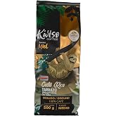 Kwiso Coffee Honey Process Tarrazu Costa Rica Single Origin Arabica 17.6 oz Ground Coffee Medium Roast Gourmet Specialty 500 g