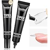Beetles Tipex Nail Glue Gel 2 Pcs 20g, Super Strong Hands-Free Solid Nail Glue for Tipex Instant Apex Nail Tips, Professional Beginner-Friendly, U V Light Required