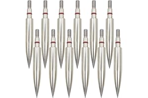 Flying Swifts Archery Field Points Practice Field Tips100/125/150/200/300 Grains Archery Target Practice Hunting Broadheads Points Arrow Tip for Recurve Compound Bow Standard Threaded Screw-in Arrow