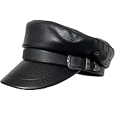 Women's PU Leather Newsboy Cap, Stylish Buckle Beret Hats, Vintage Cabbie Hats Chic Accessory for Girls (Buckle)