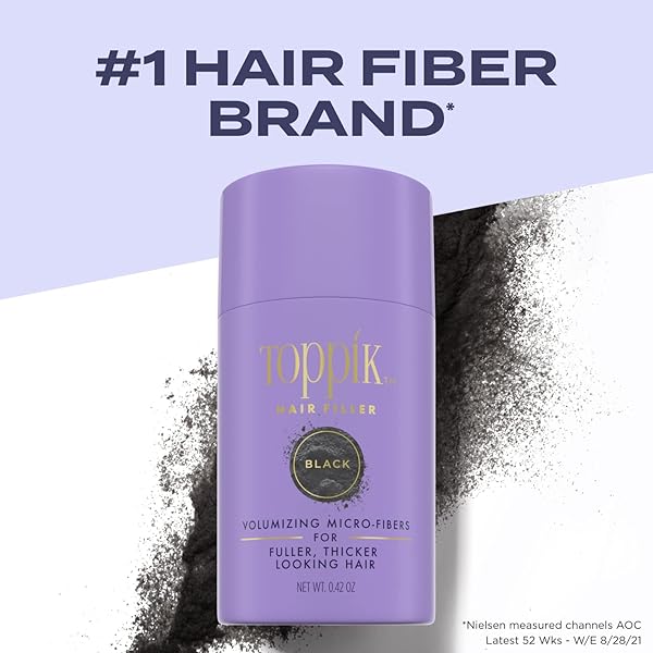 TOPPIK HAIR FILLER KERATIN HAIR FIBER POWDER 12G – HAIR THICKENER FOR WOMEN, CAMOFLAUGE ROOTS, FILLS HAIRLINE GAPS FOR FULLER HAIR – DARK BROWN