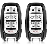 2 Keylessbest Replacement for 2017-2024 Chrysler Pacifica Voyager Key Fob Remote Control M3N-97395900 7 Buttons 433MHz