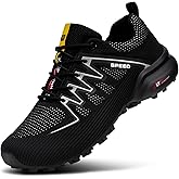 KEFUWU Men's Trail Running Shoes Non-Slip Lightweight Walking Hiking Shoes Men Fashion Breathable Outdoor