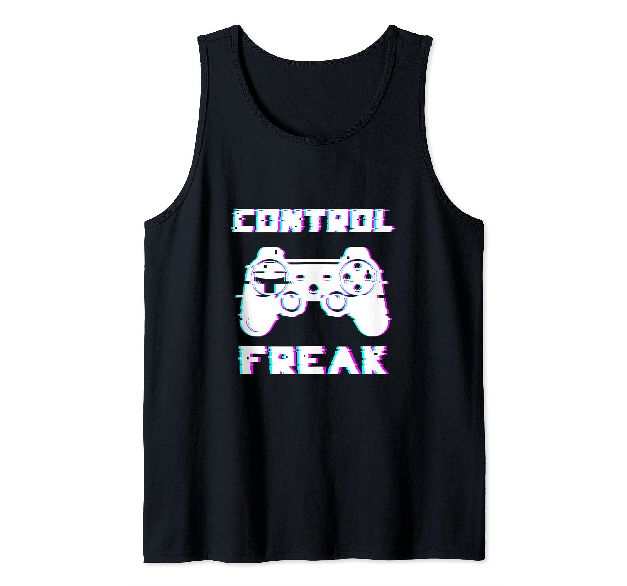 Control Freak Play Arcade Game Over Playing Games Gaming Win Tank Top