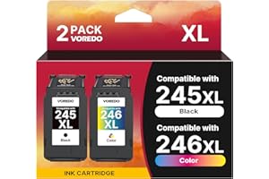245 246 XL Compatible for Canon Ink 245 246 for Canon 245XL 246XL Ink Cartridge PG245 CL246 PG CL for Canon Pixma MX492 MX490