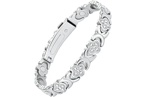 Feraco Ultra Strength Magnetic Bracelets for Women with Neodymium Therapy Magnets & Sparkling Zirconia, Adjustable with Sizin
