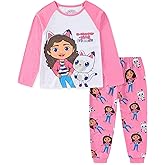 DREAMWORKS GABBY'S DOLLHOUSE Girls 2 Piece Long Sleeve Shirt and French Terry Pants Set for Toddler and Big Kids