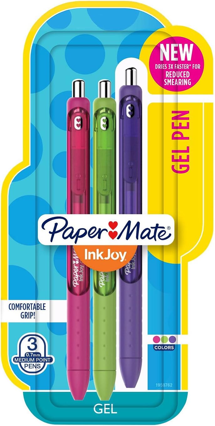 Paper MateInkjoy Gel Pen, Assorted Fashion 3 Count