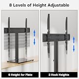 BONTEC Universal Table Top TV Stand 32-65 in VESA 600x400 Tempered Glass Base view 2