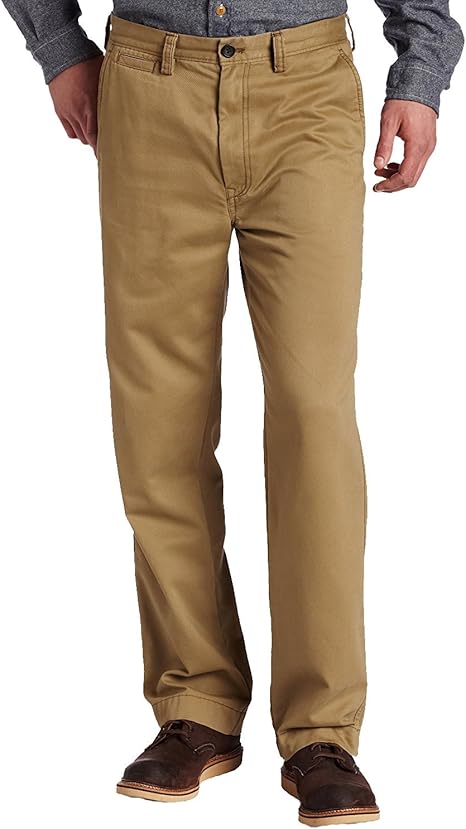 relaxed fit khaki jeans