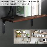 Sayayo Black Shelf Bracket Heavy Duty L Bracket 200x150mm 4Pcs EJR200B-4P view 2