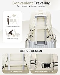 CADOLIM Beige Large Travel Backpack For Women